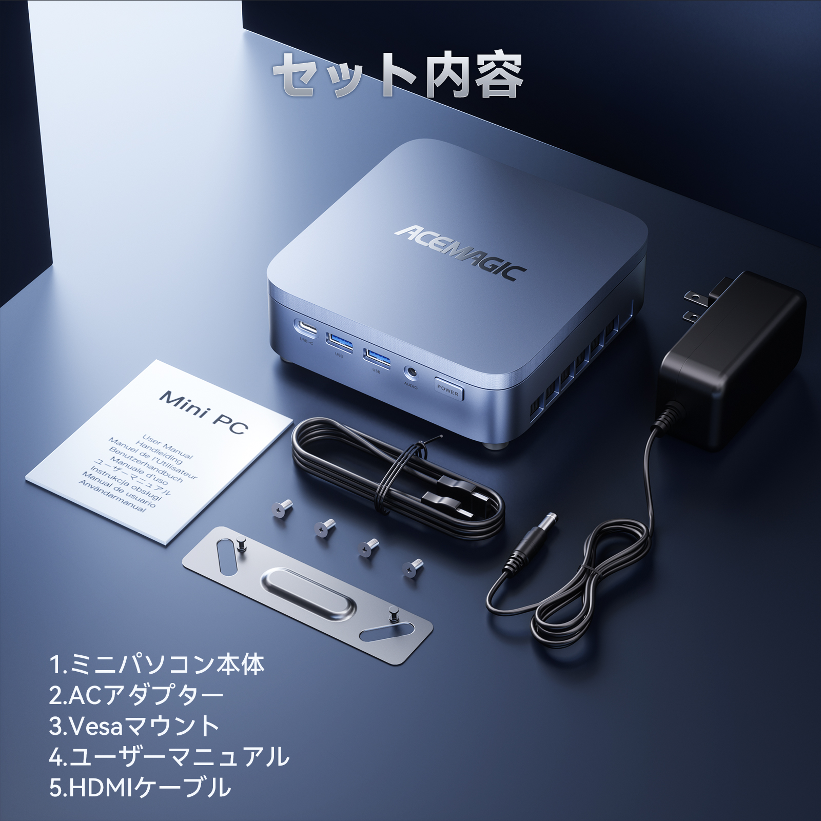 ミニPC 第14世代 Core i9-14900HX(24C/32T)☆32GB+1TB☆WiFi6/BT5.2