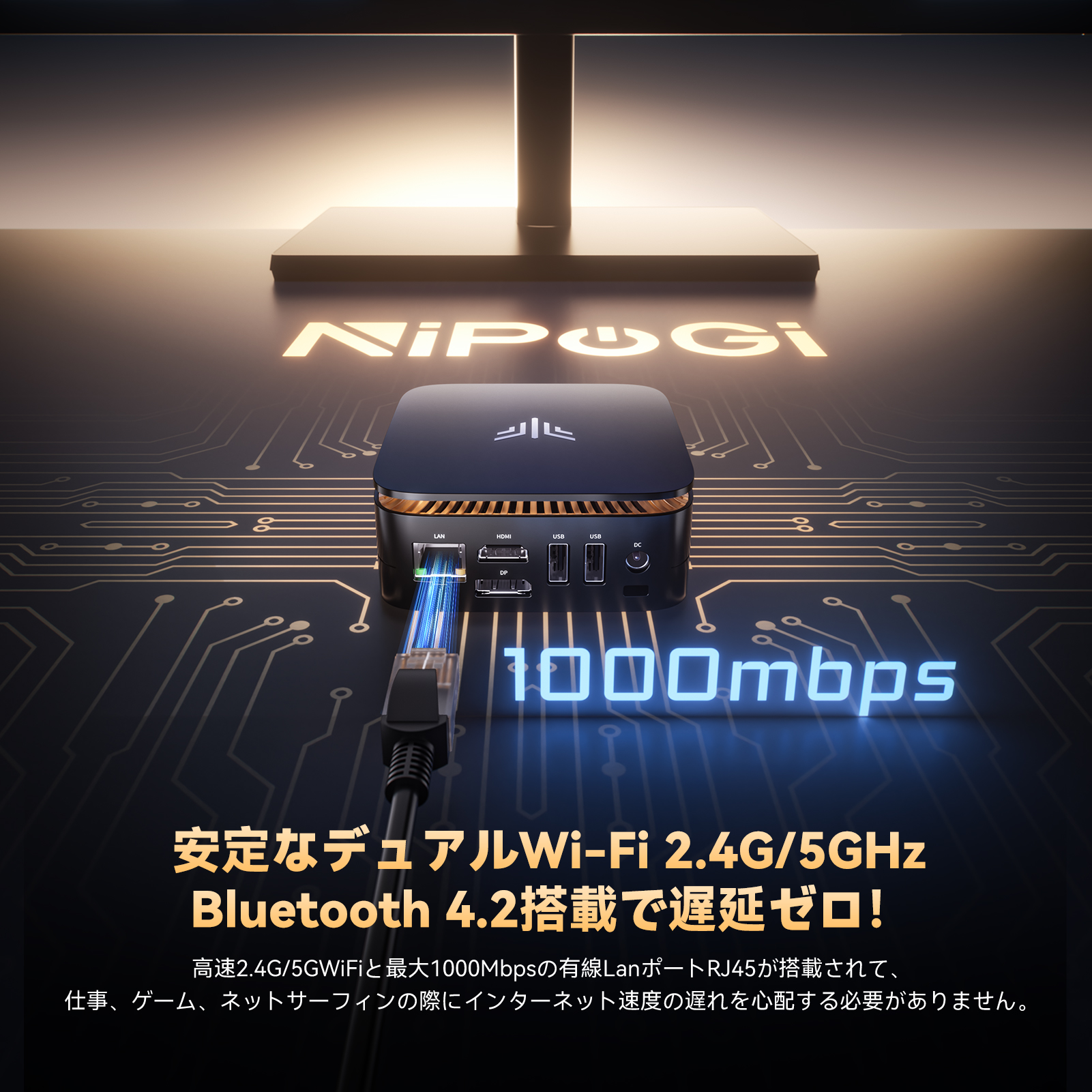 NIPOGI mini pc AMD 3250U 動作より安定 4C/4T 最大3.7GHz Win11 Pro