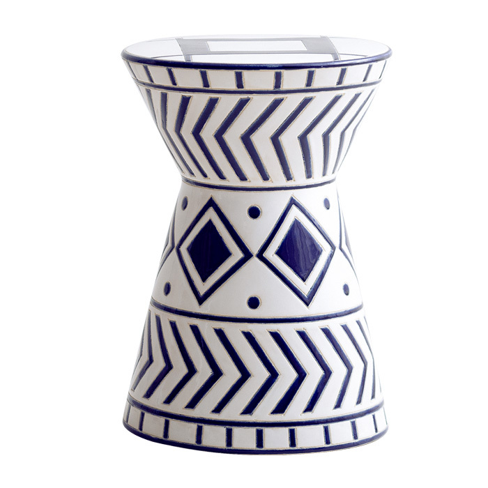 スツール おしゃれ 陶器 玄関スツール 椅子 花台 フラワースタンド