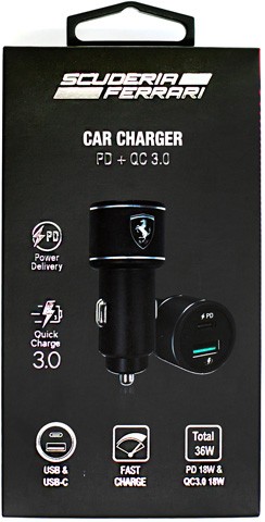 Ferrari（フェラーリ） 充電器 車載 急速充電 車載用 車載充電器 36W 2