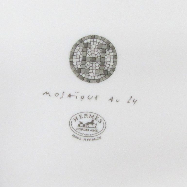 HERMES（エルメス） モザイク タルトプラッター プラチナ 035022P 32cm