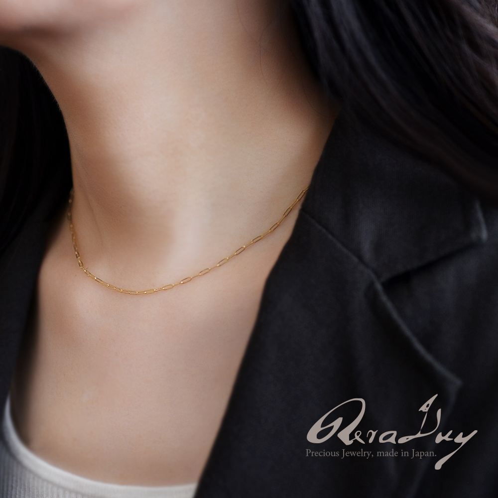 ALOHA MANA（アロハマナ） ネックレス チェーン k18 ペーパークリップ