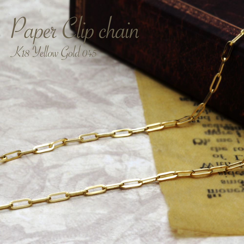 ALOHA MANA（アロハマナ） ネックレス チェーン k18 ペーパークリップ