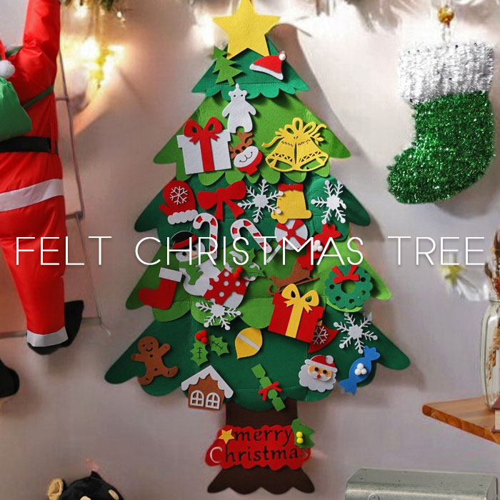 クリスマス Xmas クリスマスツリー フェルト タペストリー 飾り