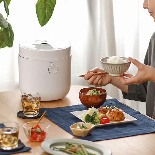 recolte（レコルト） 炊飯器 糖質カット 選べる2大特典 ヘルシーライス