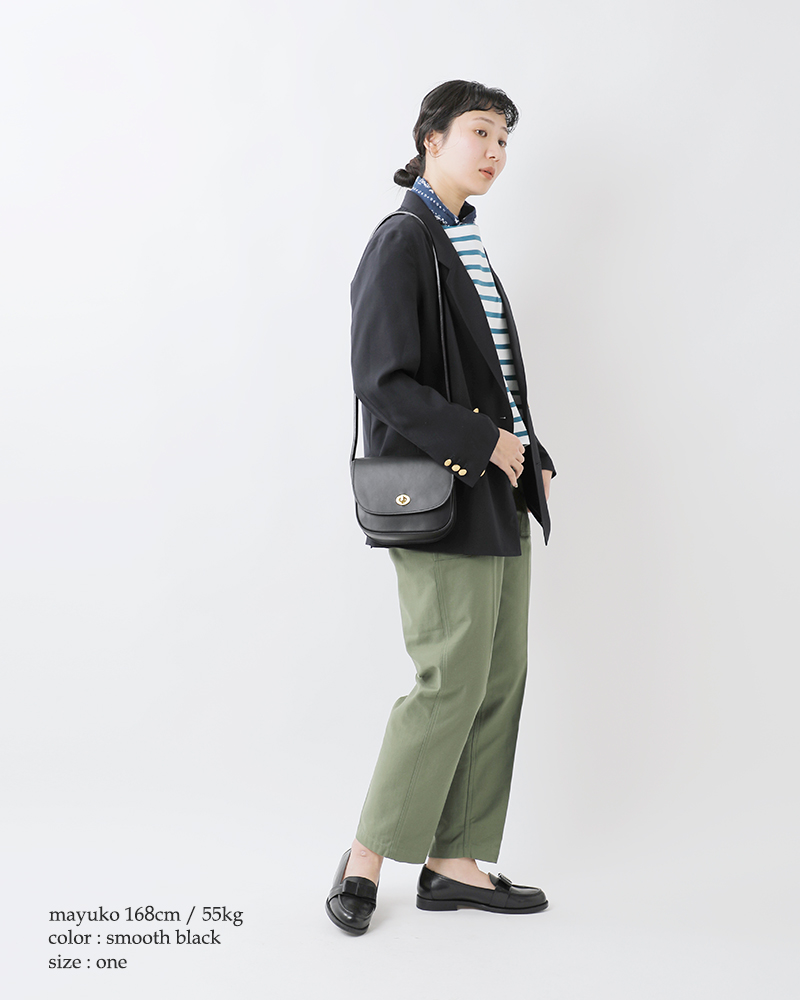 Mimi（ミミ） グレイン ベジタブル タンニンレザー ショルダーバッグ