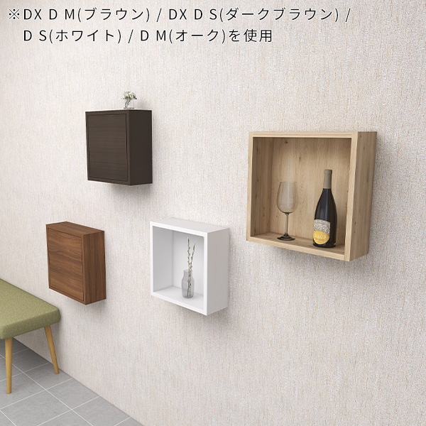 arne（アーネ） ウォールラック 扉付き ウォールシェルフ ボックス 白