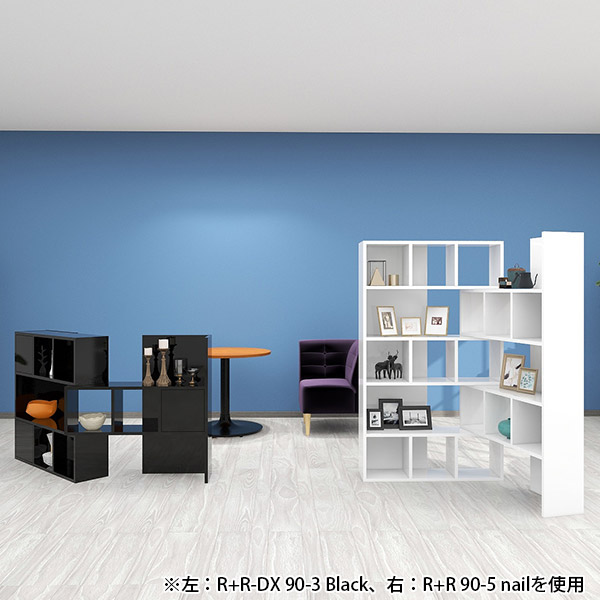 arne（アーネ） ディスプレイラック 完成品 本棚 3段 ホワイト 扉付き