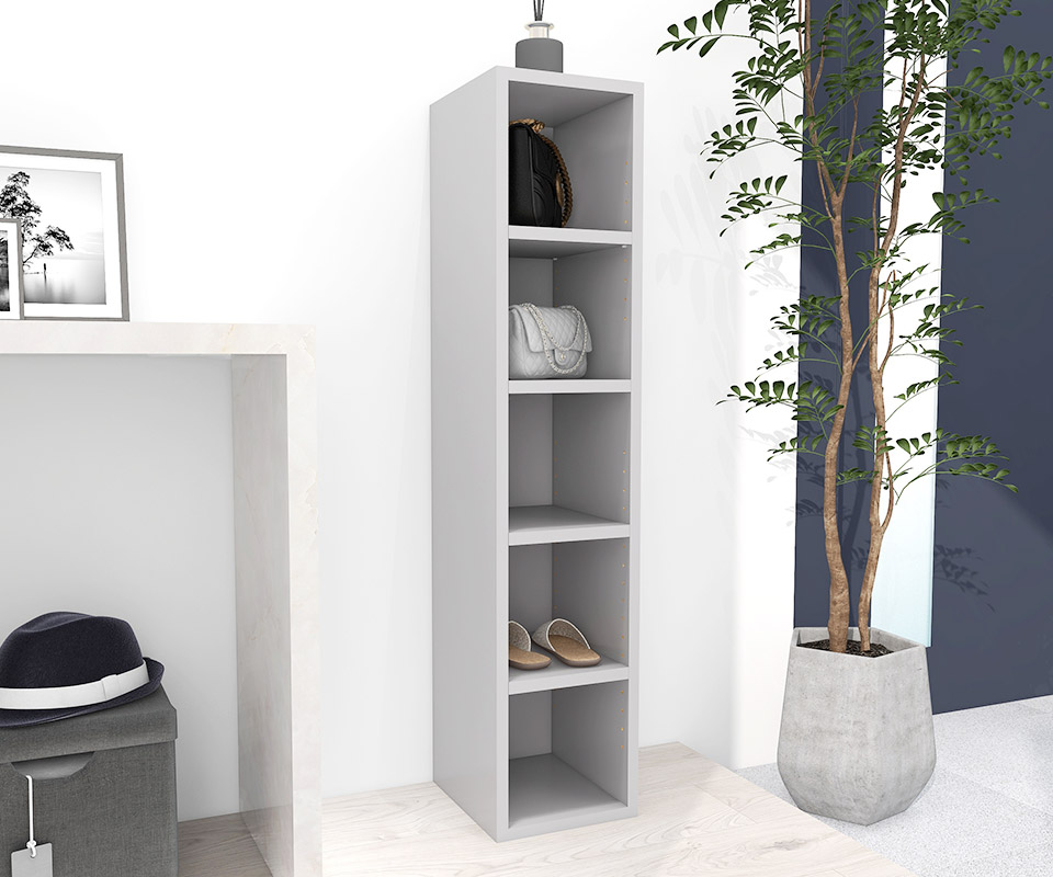 arne（アーネ） 本棚 グレー 完成品 組立不要 ディスプレイラック