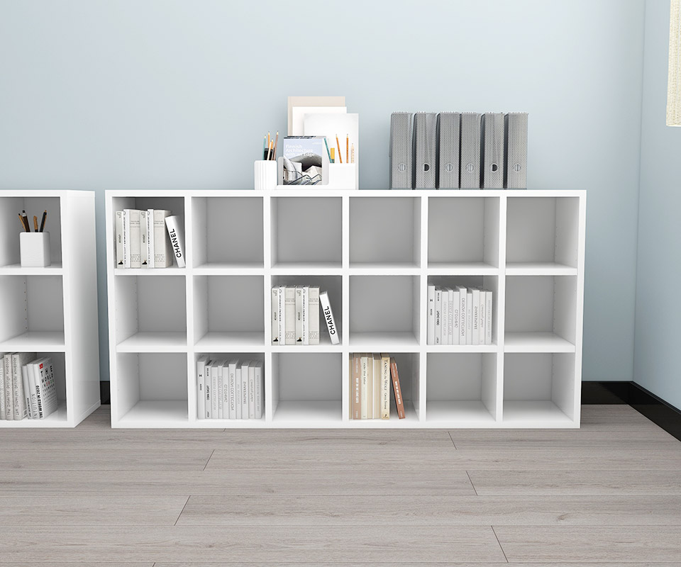 arne（アーネ） 本棚 大容量 完成品 a4 オープンラック 白 3段 奥行