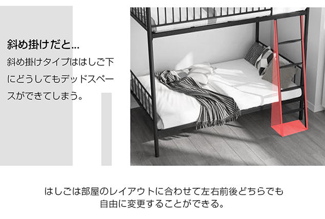 BTM 三段ベッド 子供 パイプ 三段ベッド 大人用 ベッド パイプベッド 3