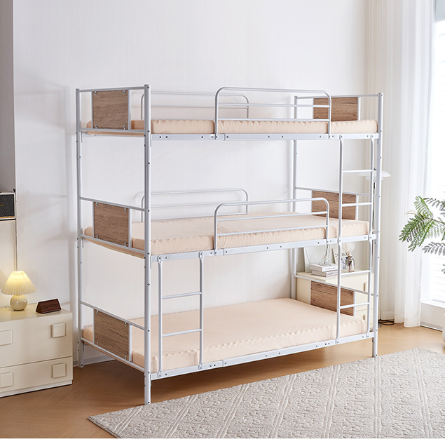 BTM 三段ベッド 子供 パイプ 三段ベッド 大人用 ベッド パイプベッド 3