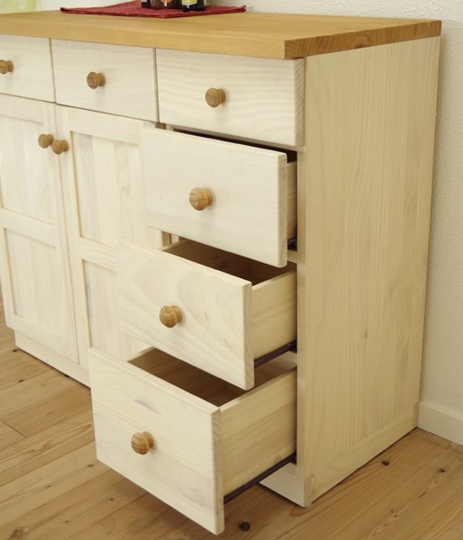 無垢材パインカウンター 高さ85cm カントリー収納食器棚 フレンチ