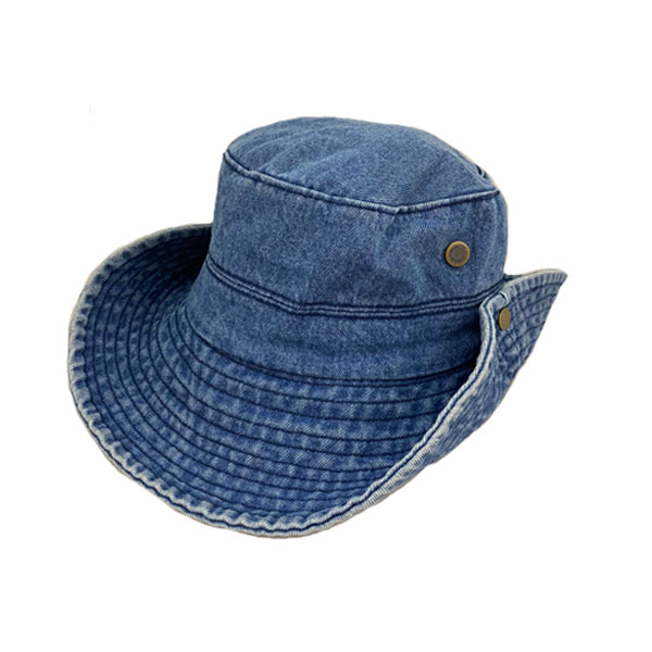 デニム サファリハット 帽子 つば広 テンガロンハット アドベンチャー