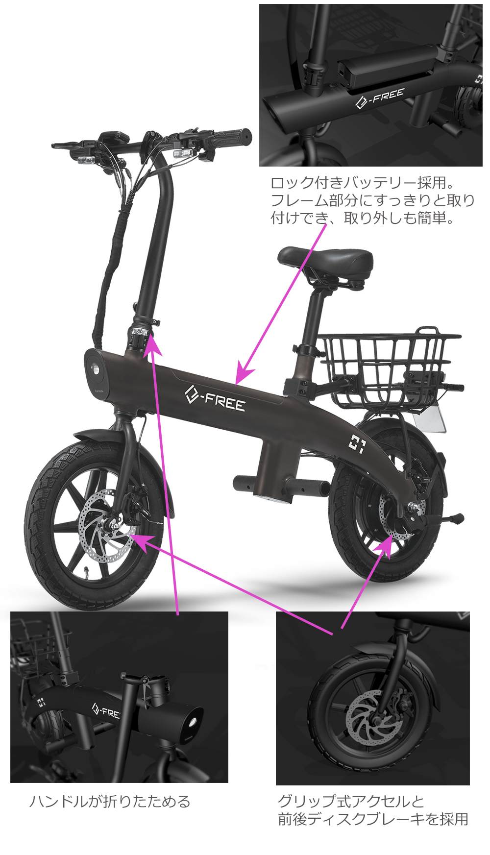 アクセル付きフル電動自転車のおすすめ人気商品一覧 通販 - Yahoo