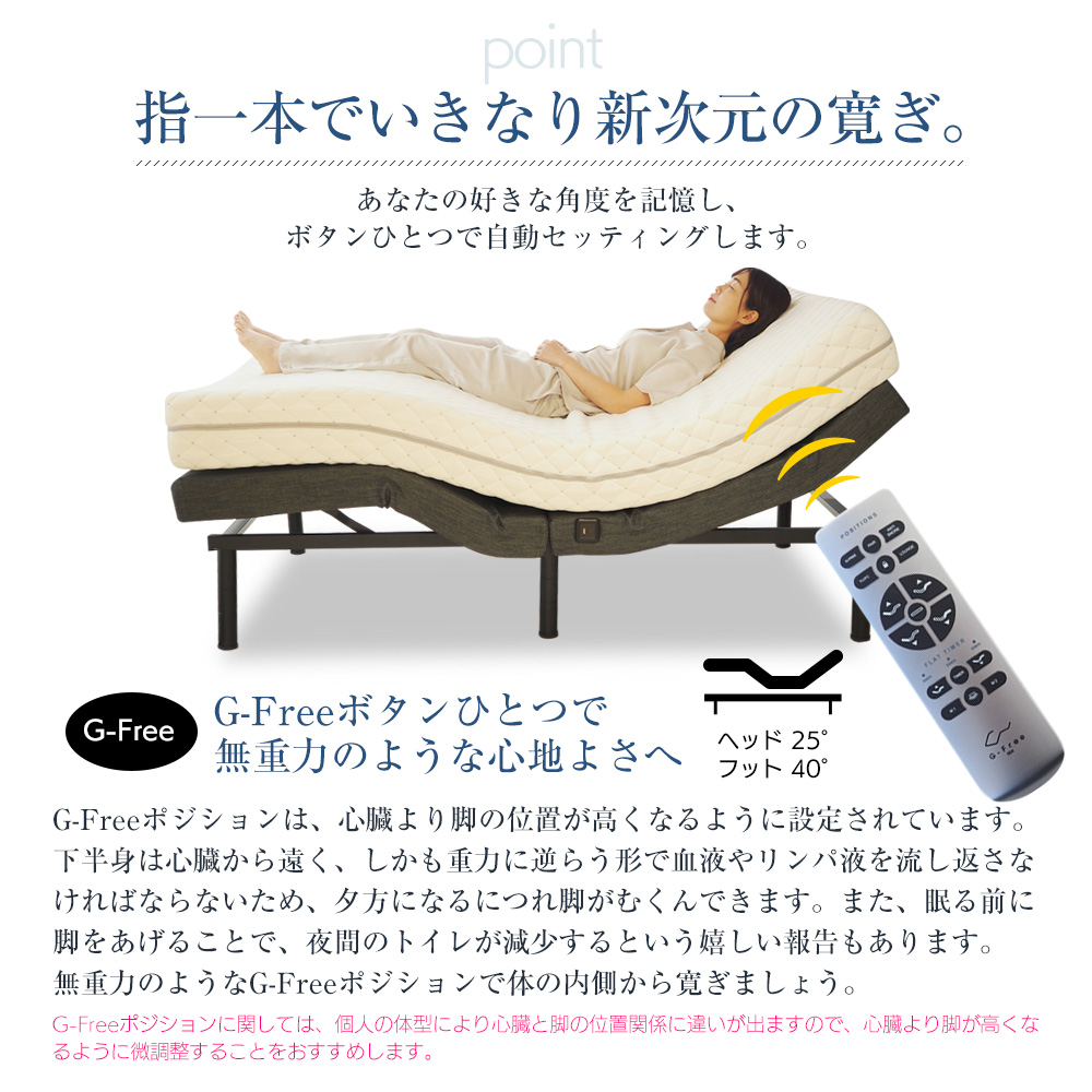 ベッドアンドマットレス リクライニングベッド 電動ベッド シングル 2