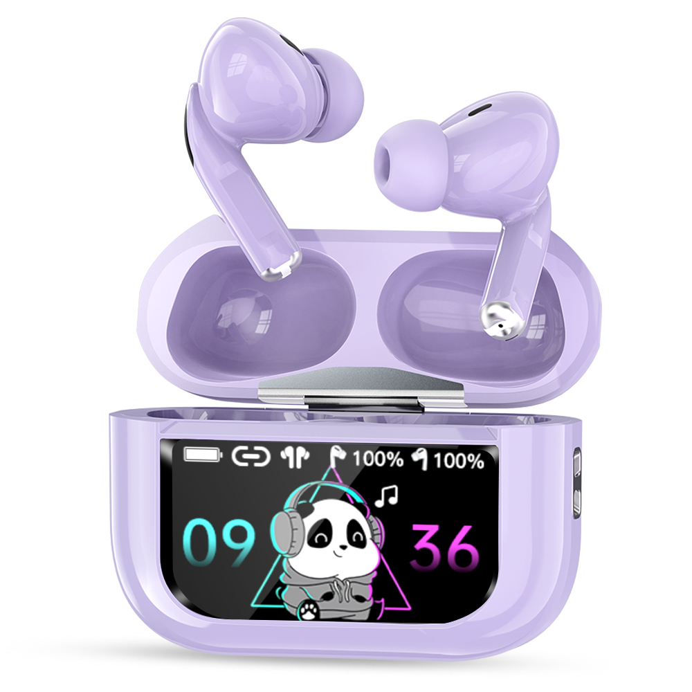 ワイヤレスイヤホン Bluetooth6.0 イヤホン ANC対応 液晶付きイヤホン