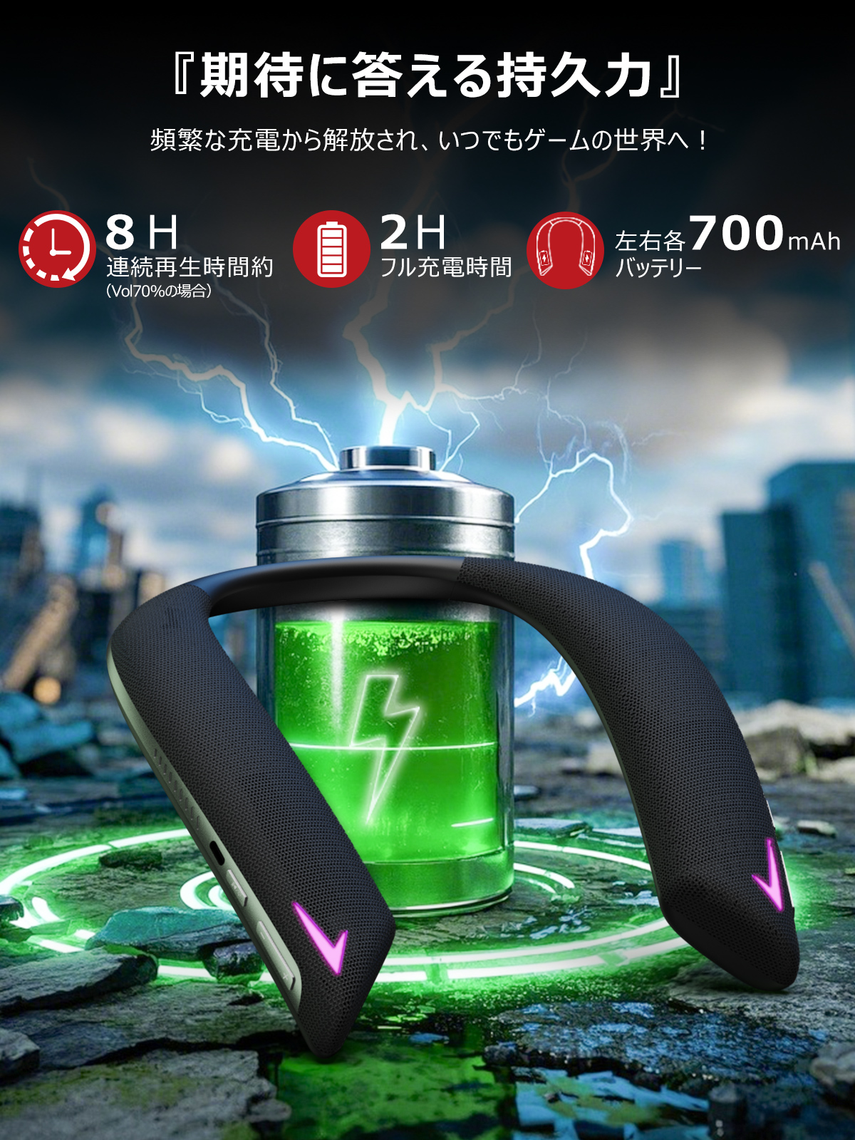 ゲーミングネックスピーカー 遊音 思いやりゲームスピーカー ネック