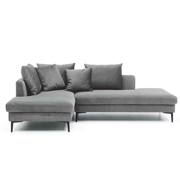 ソファ ソファー カウチソファ L字 3人掛け ファブリック クッション