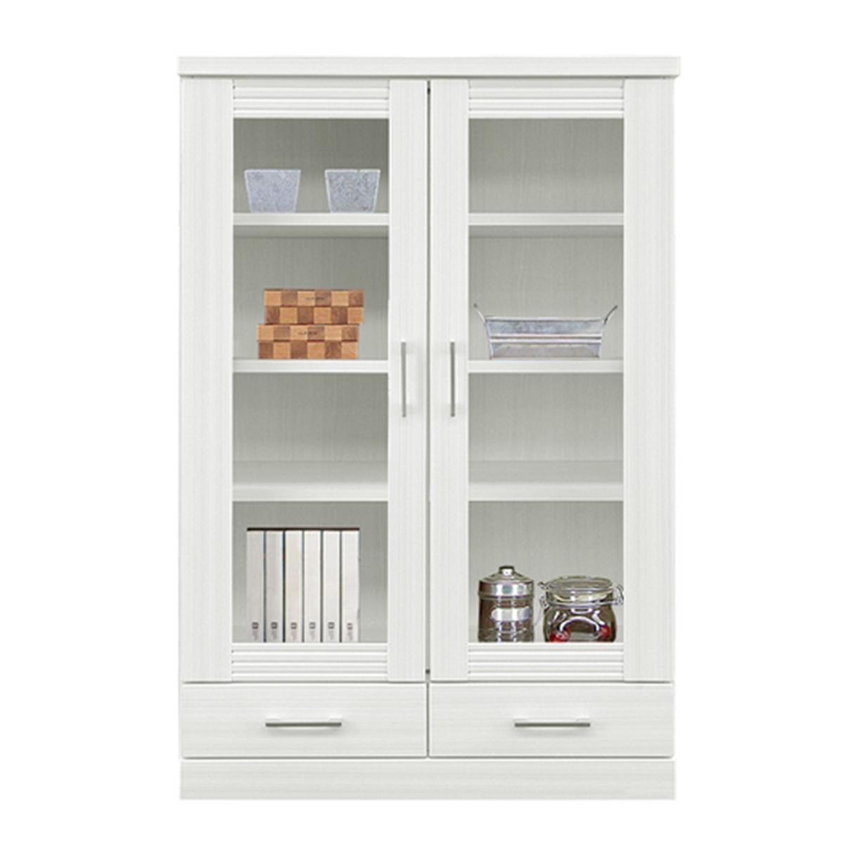 書棚 食器棚 ロータイプ 幅80cm おしゃれ スリム 隙間収納 大容量 扉