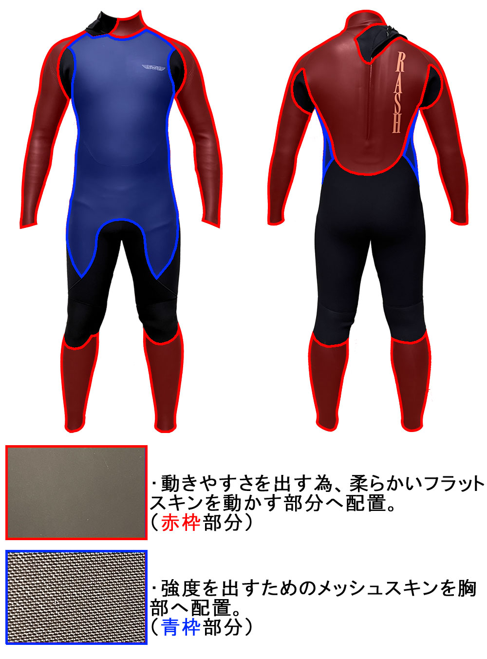 25-26 RASH JB FASTENER TYPE BON / ラッシュ バックジップ 5mmx3.5mm