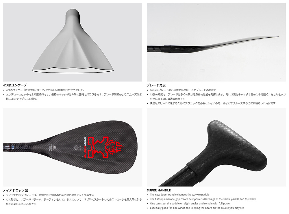 22-23 STARBOARD ENDURO CARBON PADDLE 29MM S35 ADJ 3PCS / スター