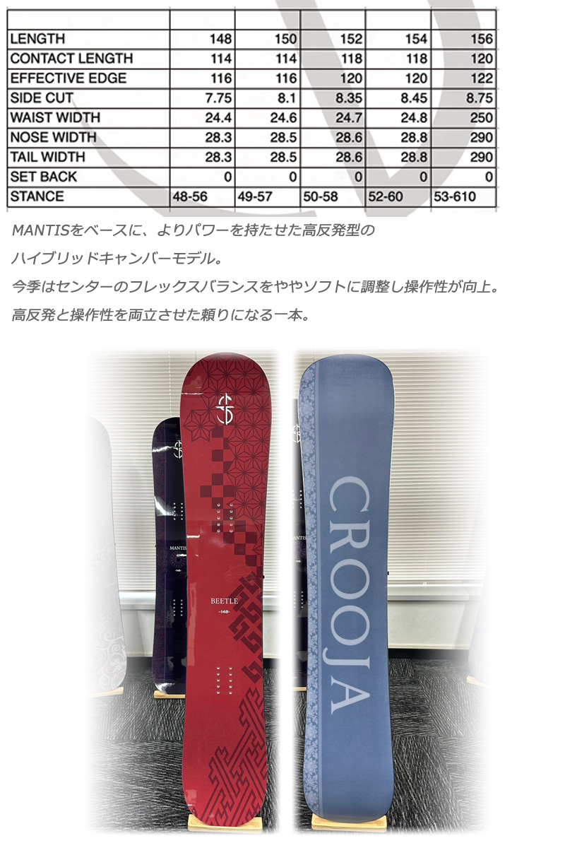 25-26 CROOJA/クロージャ BEETLE ビートル メンズ スノーボード