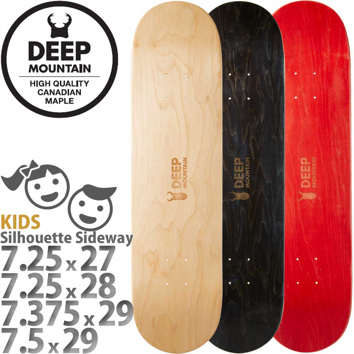 サーパス ディープマウンテン キッズ スケボー デッキ サイドウェイ 横