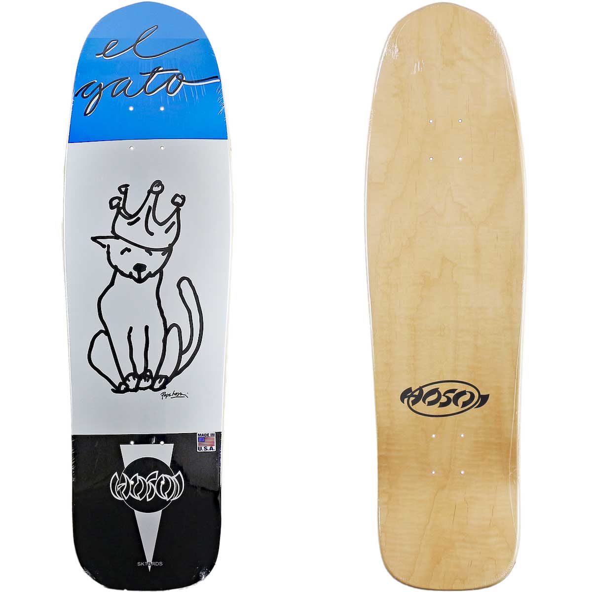 ホソイ 8.75インチ スケボー デッキ Hosoi Skateboards Pro EL GATO