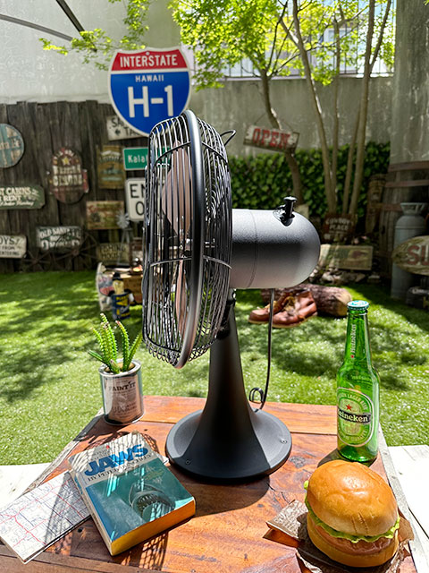 扇風機 ハモサ レトロファン テーブル （ブラック） HERMOSA RETORO