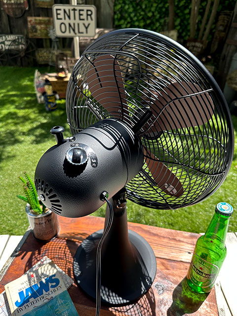 扇風機 ハモサ レトロファン テーブル （ブラック） HERMOSA RETORO