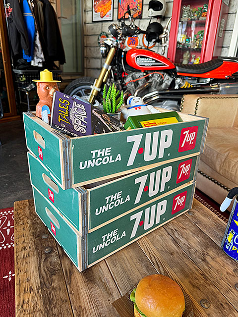 7UP セブンアップ ウッドクレート ソーダ木箱 （グリーン） 単品