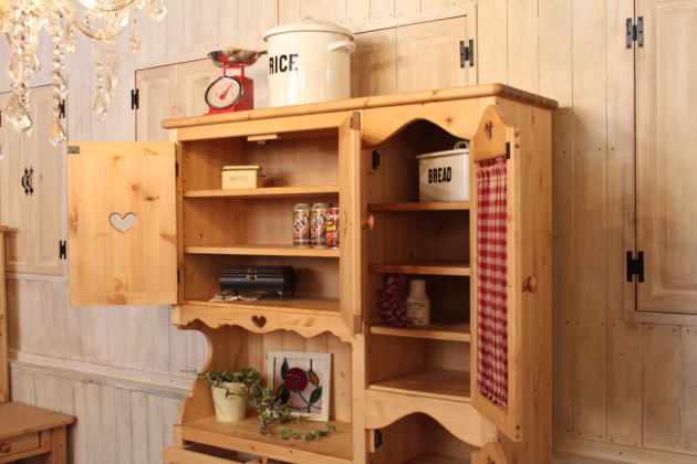 カントリー調 キャビネット カントリー家具 食器棚 カップボード