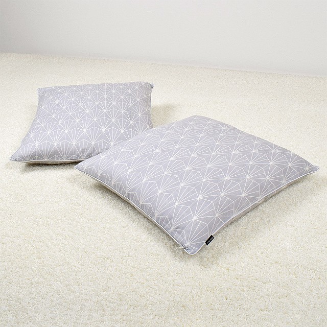 座布団カバー 2枚セット 55cm×59cm 銘仙判 北欧 無地 ナチュラル