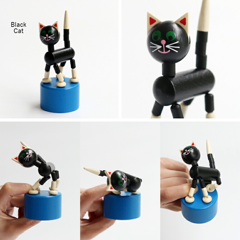 おもちゃ 猫 犬 ハンドメイド チェコ プッシュトイ オブジェ DETOA
