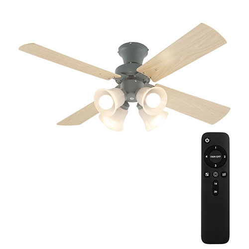 ぼん家具 シーリング ライト 4灯 10畳 シーリングファン 12畳 DC