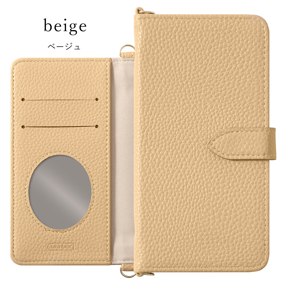 iPhone8 ケース 手帳型 ショルダー おしゃれ ミラー付き ブランド