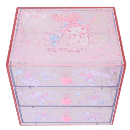 マイメロディ 3段チェスト 卓上収納 サンリオ キャラクター