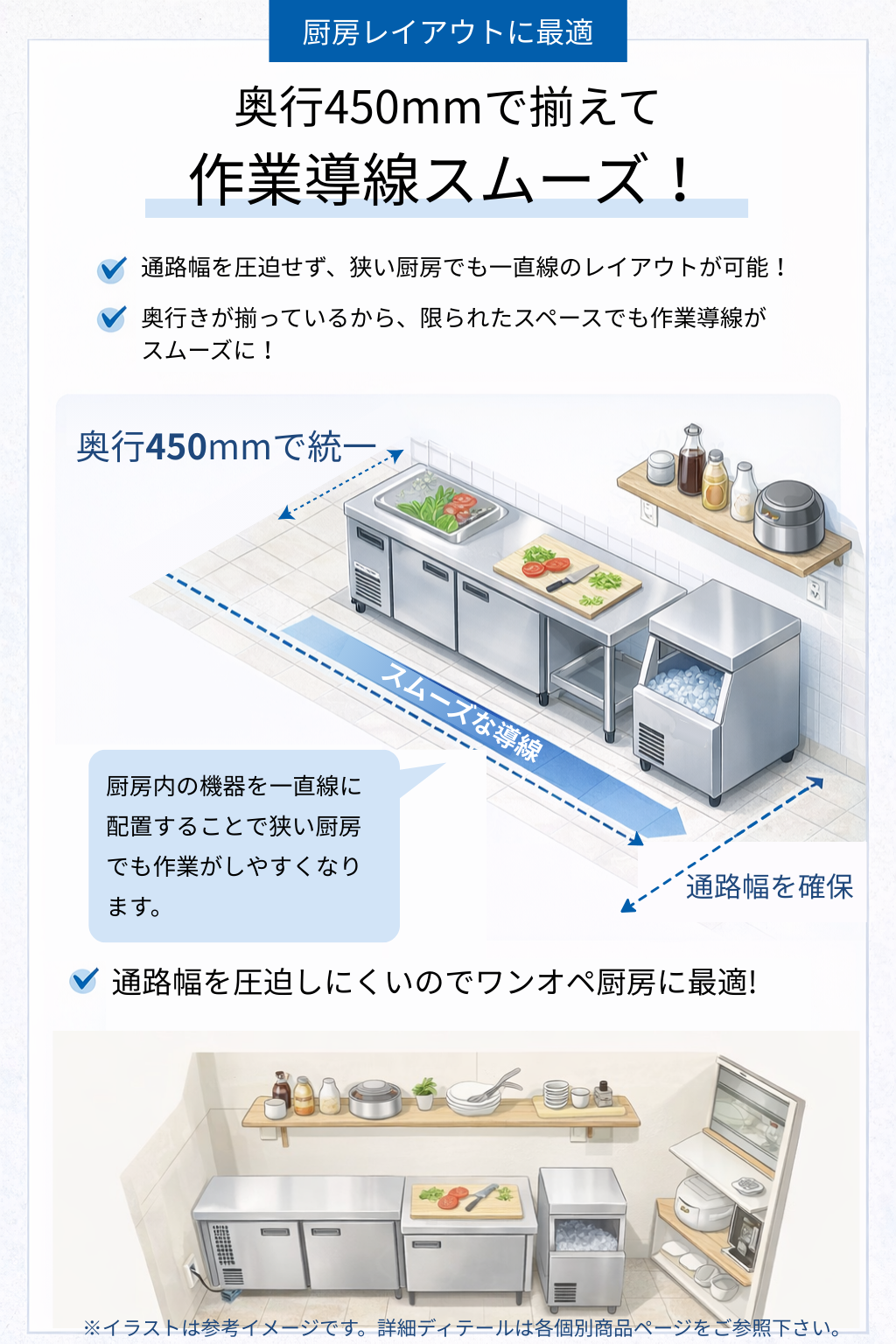 ホシザキ（HOSHIZAKI） 業務用 冷蔵コールドテーブル（ノンピラー