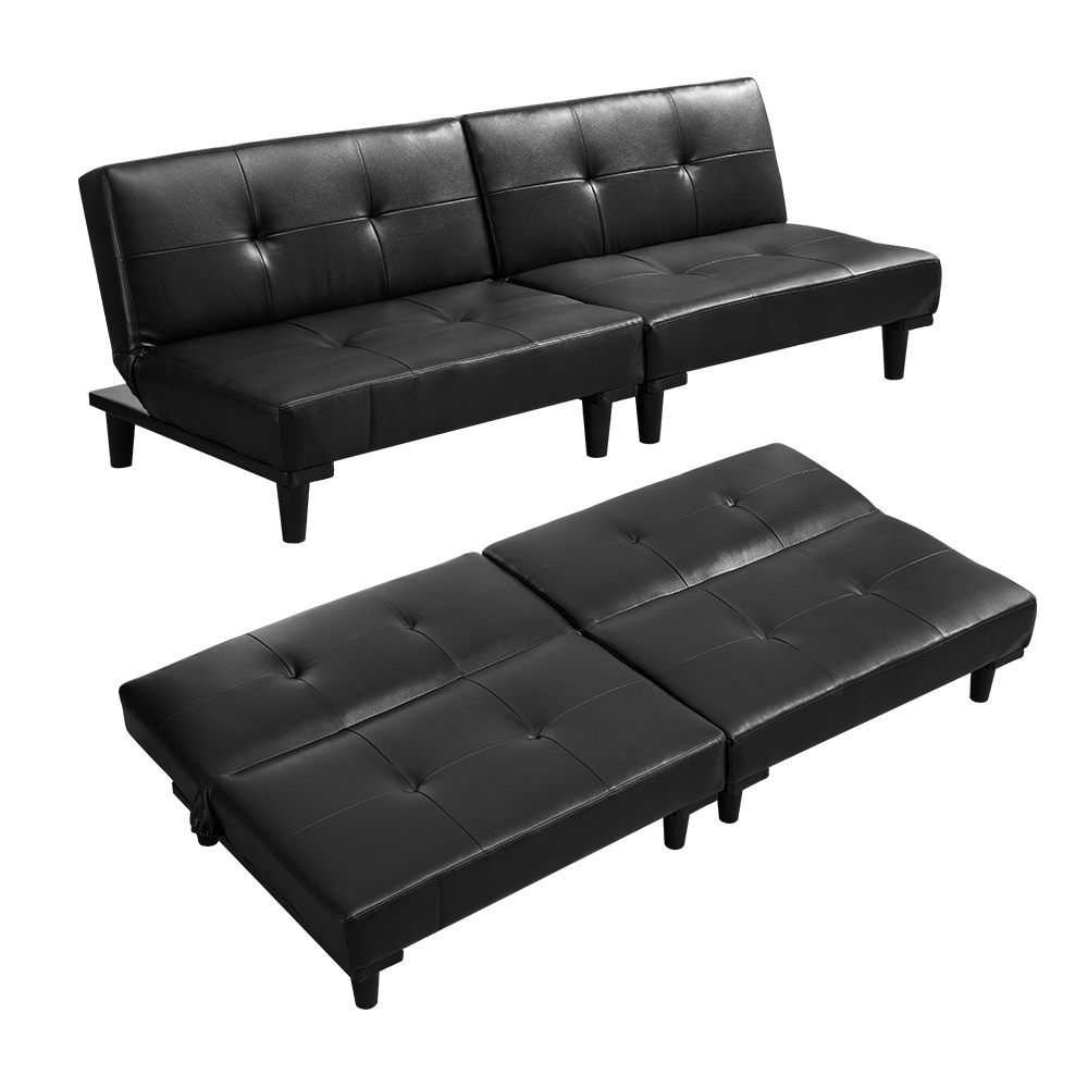 ソファーベッド ソファー 2人掛け 背もたれ3段階 ローソファ PUレザー