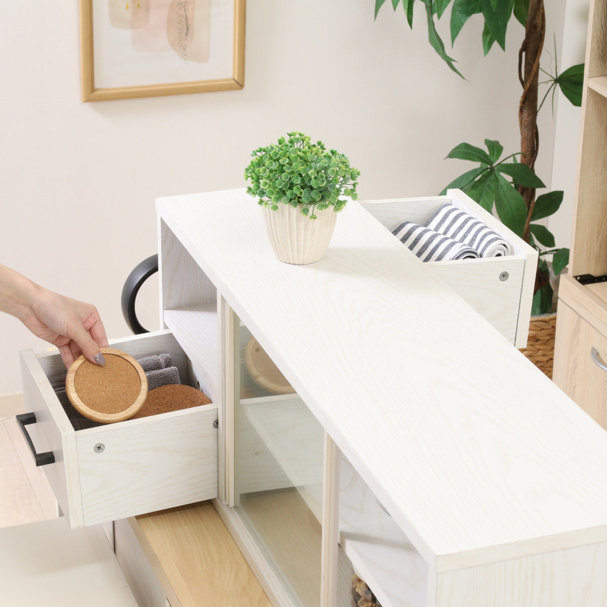 不二貿易（Fuji Boeki） カウンター上 収納ラック 幅80cm オープン