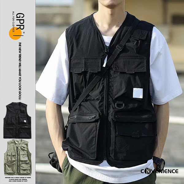 フィッシングベスト メンズ レディース 男女兼用 多ポケット 多機能