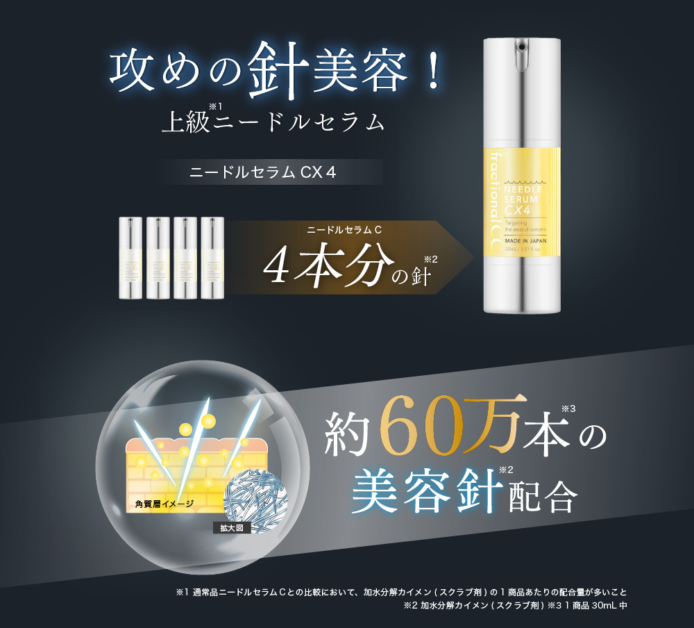 公式】フラクショナルCC ニードルセラムCX4 ビタミンC グルタチオン