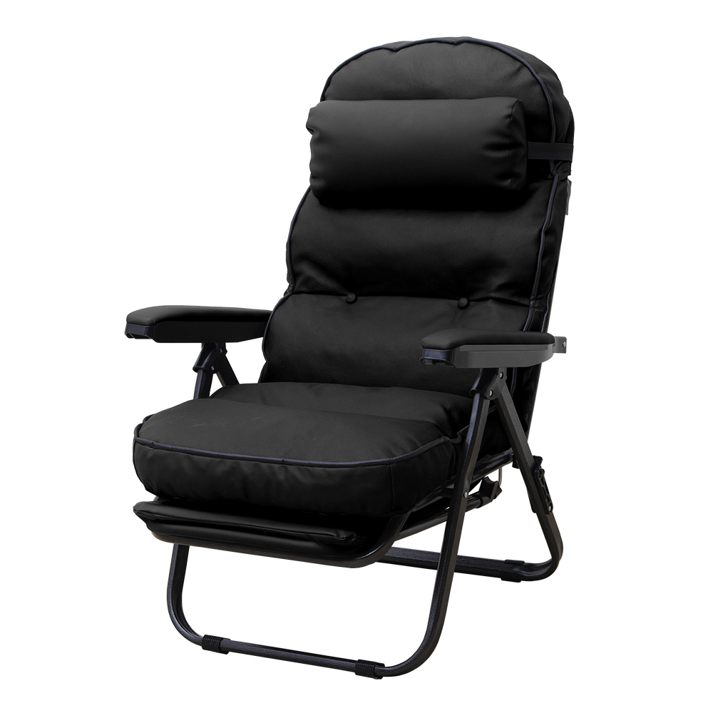 本革 リクライニングチェア フットレストつき 椅子 リラックスチェア