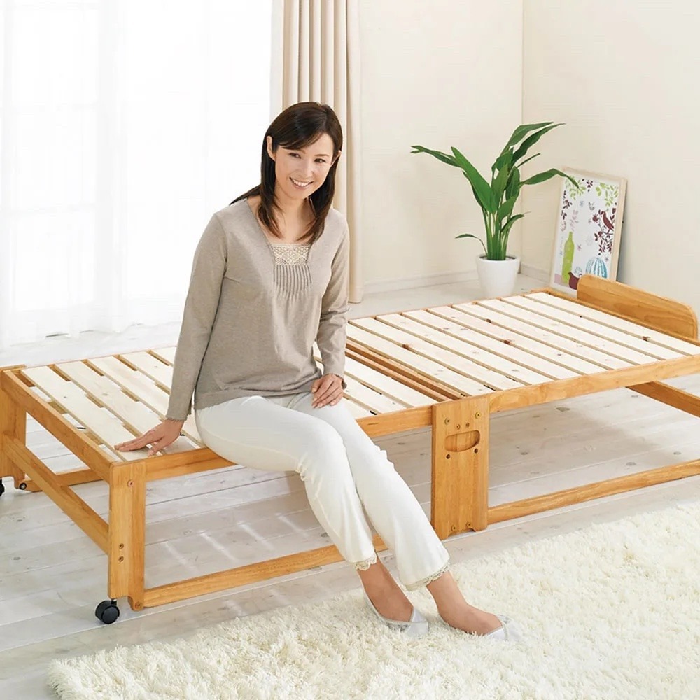 dinos（ディノス） ≪ヘッドあり≫ 折りたたみ式ひのきすのこベッド