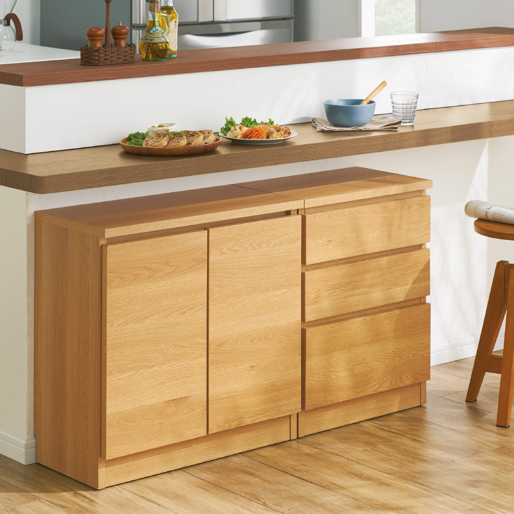 dinos（ディノス） ≪幅120cm・4枚扉≫ 高さ60cm！カウンターテーブル