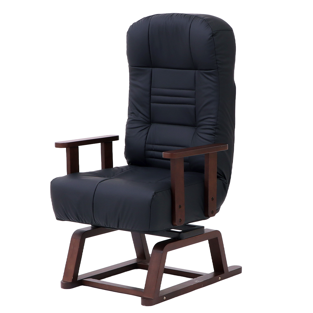 ヤマソロ 高座椅子 高齢者 回転 リクライニング コンパクト ハイバック