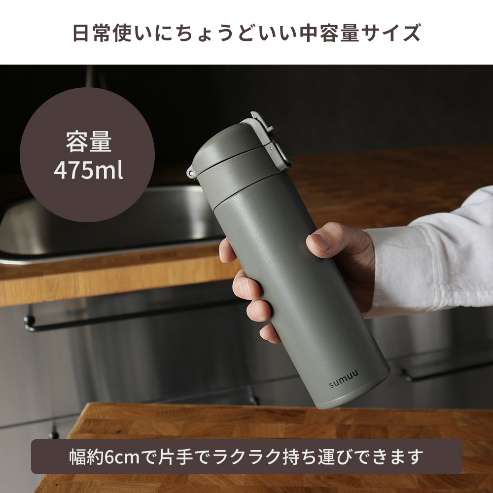 sumuu スムウ 真空ダブルステンレスポップアップボトル ミーボ meebo