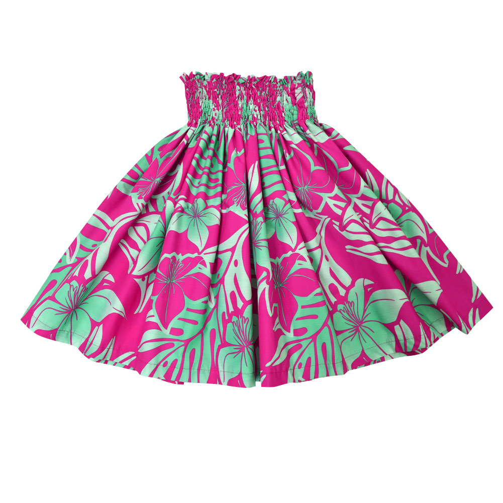 フラダンス衣装 パウスカート シングル 5本ゴム ダンス衣装 フラ 衣装