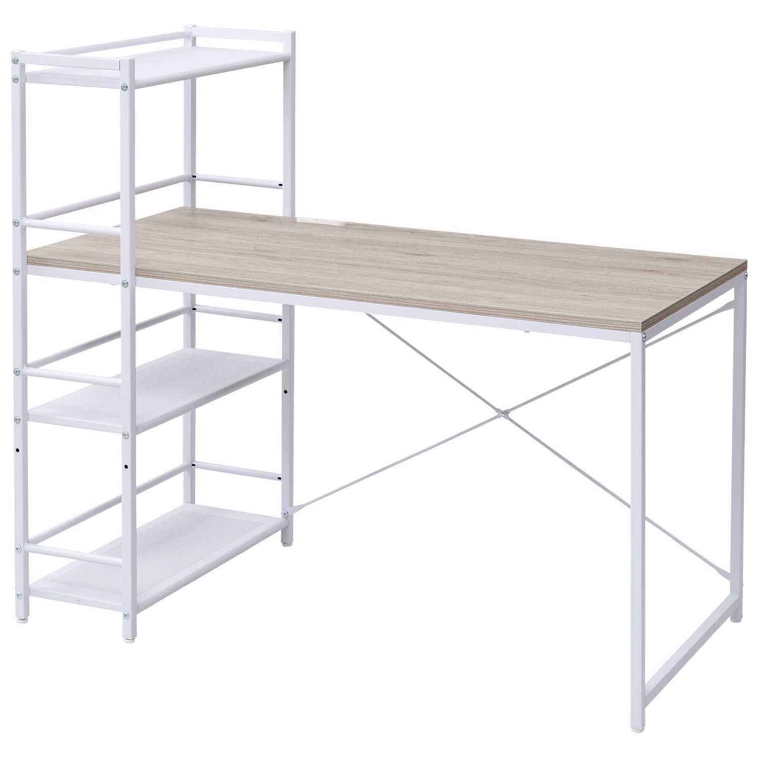 山善（YAMAZEN） デスク シンプル 幅120 奥行60 2口コンセント 収納